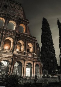 Poszter 21x29,7cm Híres római Colosseum 5, Assaf Frank