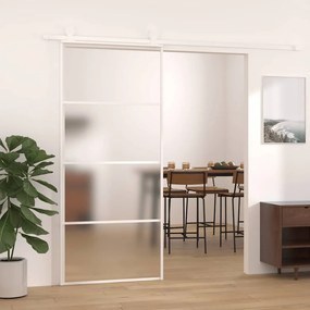 fehér matt ESG üveg és alumínium tolóajtó 90x205 cm