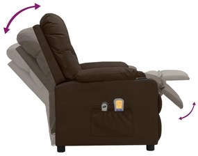 barna műbőr elektromos masszázsfotel