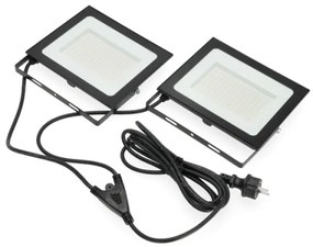 LED Reflektor állvánnyal TIGRA 2xLED/100W/230V 4000K IP54 fekete/sárga