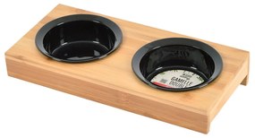 Bambusz tálka szett állvánnyal kutyáknak ø 12 cm – Love Story