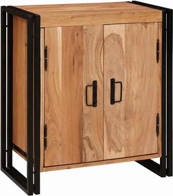 vidaXL Éjjeliszekrény Barna 66 x 35 x 76 cm tömör akácfa