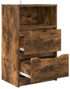 vidaXL Éjjeliszekrények 2 pcs Füstölt tölgy 40 x 30 x 467 cm Faanyag