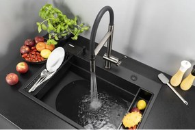 Magnetic pult alá ültethető gránit mosogató_nero