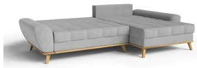 Világosszürke kinyitható sarokkanapé (jobb oldali) Balitco – Ropez