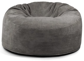 Sötétszürke kordbársony babzsákfotel Om 135 – SLOWDOWN