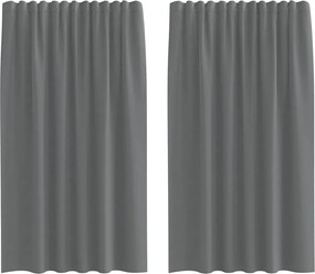 vidaXL 2 db sötétszürke voile függönyök rúd zsebekkel