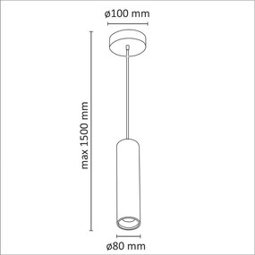 Polux LATI 307576 Függőlámpa 1x8W LED/GU10 IP20