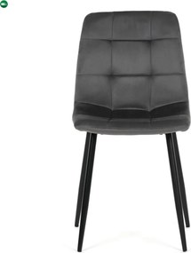 Jídelní židle, šedá, sametová látka, CT-V5081 GREY4