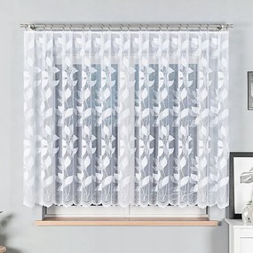 Zsakárd függöny mintával, 150cm magas, fehér