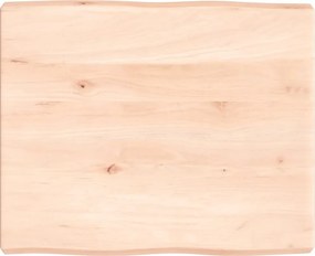 vidaXL asztallap 60x50x(2-6) cm kezeletlen tömör fa élőszegélyes