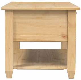 Corona tömör fenyőfa dohányzóasztal fiókokkal 100x48x45 cm