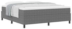 Boxspring Ágy Matraccal Világosszürke Super King Kordbársony