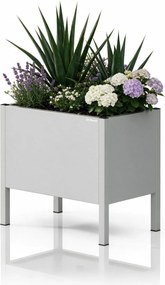 Kis szürke fém virágcserép kaspó: DAISY 400 x 350 x 250 mm