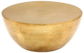 Rézsárga kalapált alumínium dohányzóasztal 70 x 30 cm
