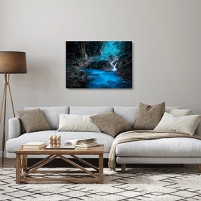 Kép - Varázslatos éjszaka egy trópusi erdőben (üvegen) (70x50 cm)