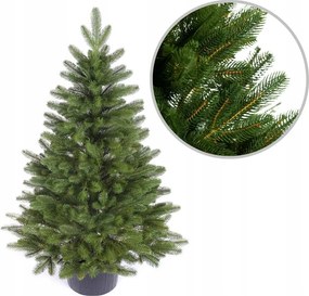 Mesterséges karácsonyfa élő cserépben Norvég lucfenyő 110 cm 100%PE gumírozott