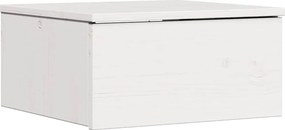 vidaXL Éjjeli asztal fiókkal Fehér 37 x 35 x 18,5 cm Tömör fenyőfa
