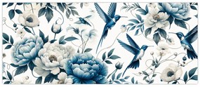 Kép - Kolibrikok virágokkal (120x50 cm)