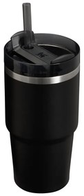 Fekete termosz szívószállal 600 ml Quencher H2.O FlowState – Stanley
