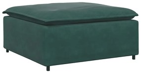 sötétzöld moduláris kanapé lábzsámoly modul 100x100x48 cm