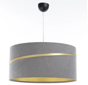 Csillár zsinóron SWING 1xE27/60W/230V szürke/arany