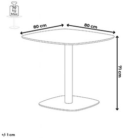Étkezőasztal 80×80 cm, MDF, Tölgy. DT-X7117 OAK