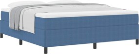 vidaXL Boxrugós ágy Kék 180 x 200 cm Bársonyos szövet