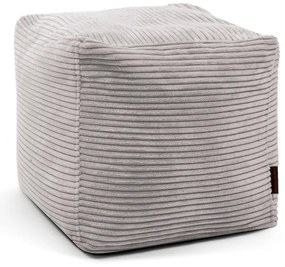 Világosszürke kordbársony babzsákfotel Up! MooG – SLOWDOWN