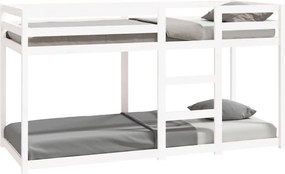 vidaXL fehér tömör fenyőfa emeletes ágy 80 x 200 cm