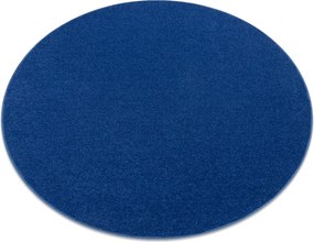 Szőnyeg kerek 200 cm Eton egyszínű sötétkék @154314