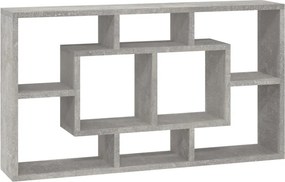 vidaXL 8-rekeszes betonszürke fali bemutatópolc