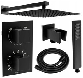 Mexen Cube DR02 beépíthető zuhany szett z fejzuhany 25 cm, Fekete - 77502DR0225-70