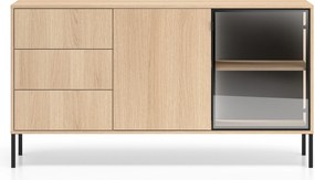 Harmona komód 160 cm fiókokkal és világítással - lindberg tölgy