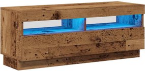 vidaXL antik fa színű szerelt fa TV-szekrény LED-ekkel 100x35x40 cm