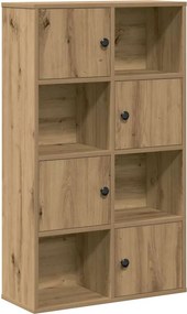 vidaXL kézműves tölgy színű szerelt fa könyvespolc 60x24x101,5 cm