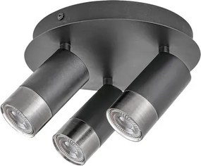 Rabalux beltéri karos spotlámpa gu10 3x5w matt fekete zircon