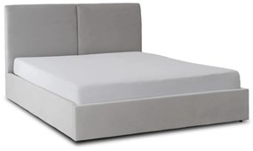 Krém Bársony Franciaágy Ágyneműtartóval. 160×200 MARSYLIA