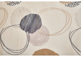 Világosbarna egyszemélyes mikroplüss ágyneműhuzat 140x200 cm Circles – My House