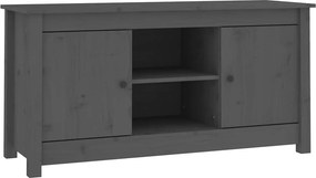 vidaXL szürke tömör fenyőfa TV-szekrény 103 x 36,5 x 52 cm