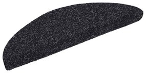20 db öntapadós lépcsőszőnyeg, 56 x 17 x 3 cm, fekete, félkör alakú