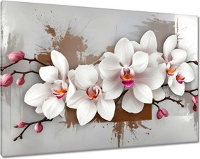 Vászonkép 100x70 Fehér orchidea