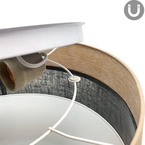 Mennyezeti lámpa SIRJA WOOD 2xE27/15W/230V átm. 45 cm fekete/tölgy