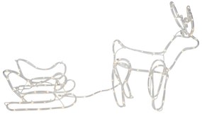 Karácsonyi állólámpa rénszarvas szánnal 116 cm LED-del, időzítővel IP44 - Sori