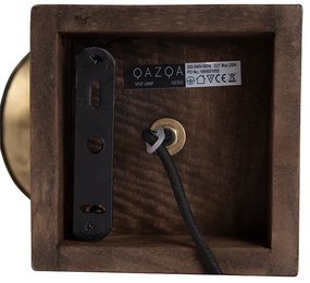 Ipari mennyezeti spotlámpa bronz fa díszítéssel 18 cm - Mangoes