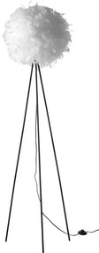 Fluffy állólámpa, fehér toll, H150cm
