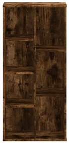 füstös tölgy színű szerelt fa könyvszekrény 50x25x105 cm