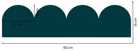 PIPPER. Textil öntapadó tapéta - Mini Ív - Kék-zöld színű Szín: Sápadt