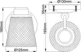 Quintiesse HUDSON QN-HUDSON1-BATH Fali lámpa 1x3,5W/G9 3000K 320LM IP44