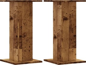 vidaXL 2 db antik fa színű szerelt fa növénytartó állvány 30x30x60 cm